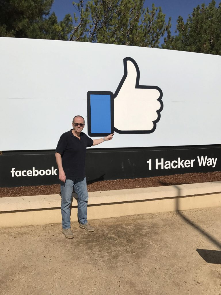 Richard Pascoe at Facebook headquarters in California